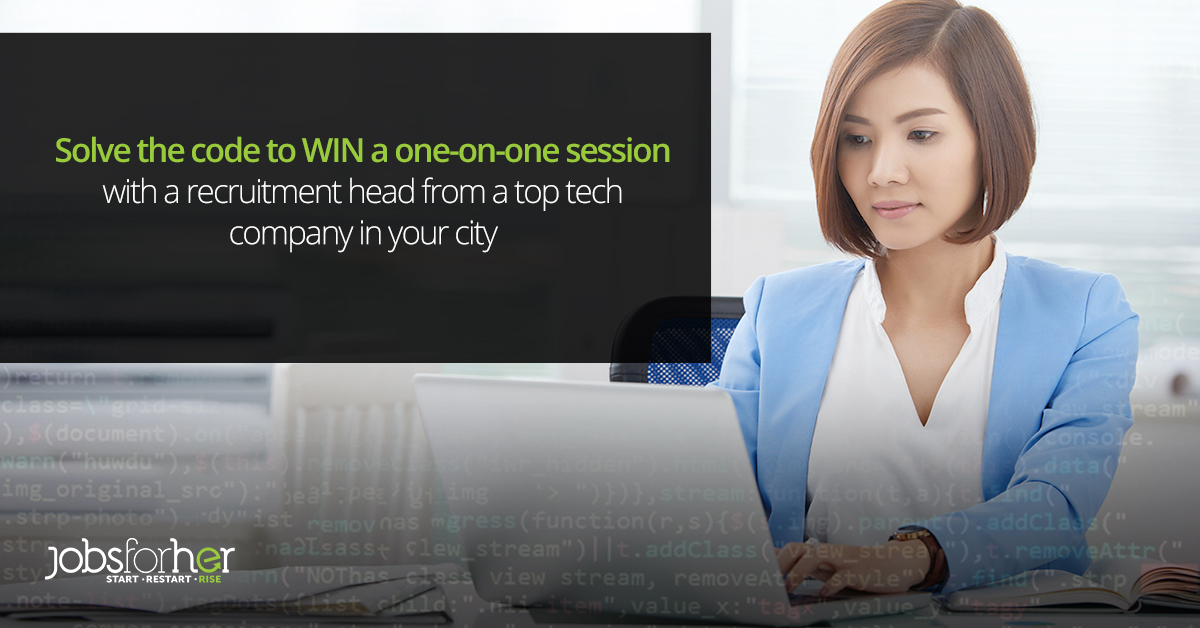 herkeyofficial_'s tweet photo. A new year. A new week. A new code!

Solve this week’s code and become 2020’s first winner of ‘Solve The Code: The Hackathon’

Give this week’s code a shot here: https://t.co/GE1qPH502u
#JobsForHer #StartRestartRise #WomenWhoCode #WomenCoders #SolveTheCode #CodeToWin https://t.co/tb9yt39HeU