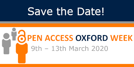 OAOxford's tweet photo. Happy New Year! We already have a date for your 2020 diaries. Oxford Open Access Week is planned for the 9th to 13th March. We'll keep you updated with further details over the coming weeks: https://t.co/M5WDlKPg8T @OxHumanities @oxsocsci @OxfordMedSci @mplsoxford #OA https://t.co/n7SYje2nnU