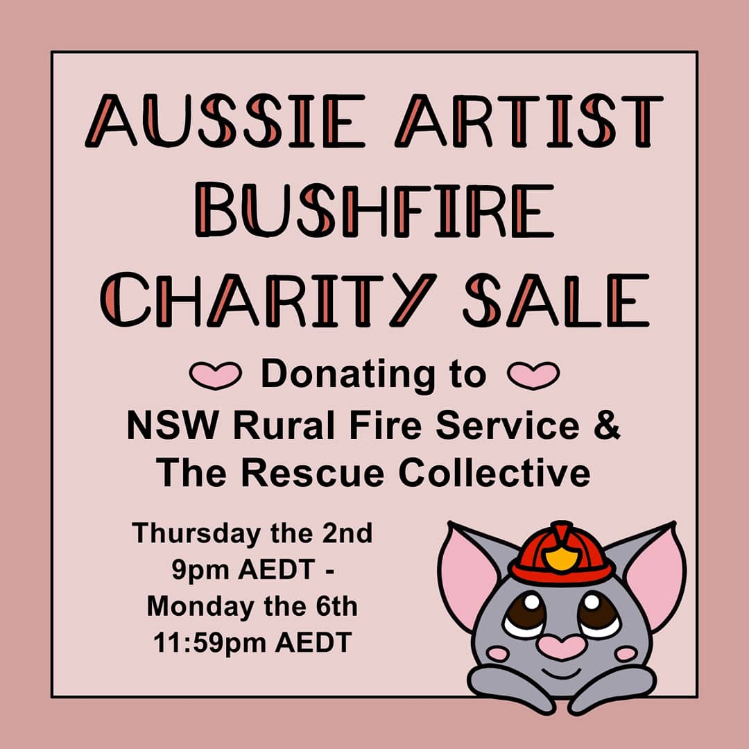 Vreemdear's tweet photo. Hi all!! I'm joining a team of artists in a charity sale for the #ausfires !!
Look for this⬇️ listing on my etsy to find out more! Sale ends on the 6th!

#AustralianFires #NotMyPrimeMinister https://t.co/E2TU0dbCbe