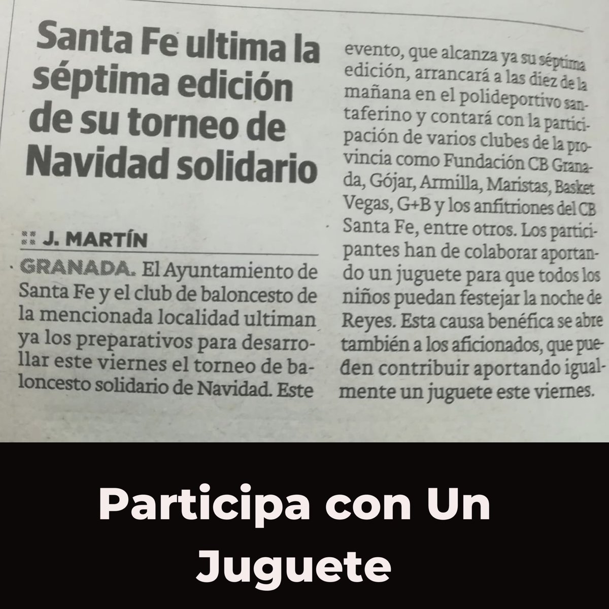 clubbasketstf's tweet photo. 🏀🏀 Os esperamos mañana para colaborar con una buena causa 🏀🏀 Participa con un Juguete 🧸 https://t.co/ejETkRLshq