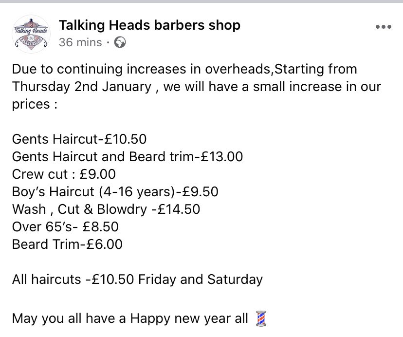Talking Heads barbers shop. (heads_barbers) Twitter