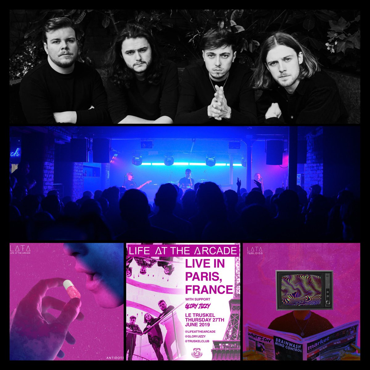 LifeAtTheArcade's tweet image. Happy New Year! 🎉 2019 was a great year for us, we released 2 singles, played multiple festivals, done a show in Paris 🇫🇷, travelled the country for our UK tour &amp;amp; played our biggest hometown show to date. 2020 lets have it! - LATA x