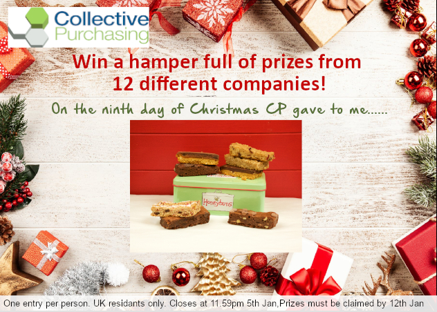 collectivepurch's tweet photo. On the 9th day of #Xmas we gave to you; A tin of @HoneybunsBakery Gorgeously gluten free and free-from cakes from Dorset! Follow us and answer this q; using #CP12Days - how many gifts in total are there in the 12 days of Xmas #Win #Giveaway #Prize #Comp https://t.co/Dv6636h6tg