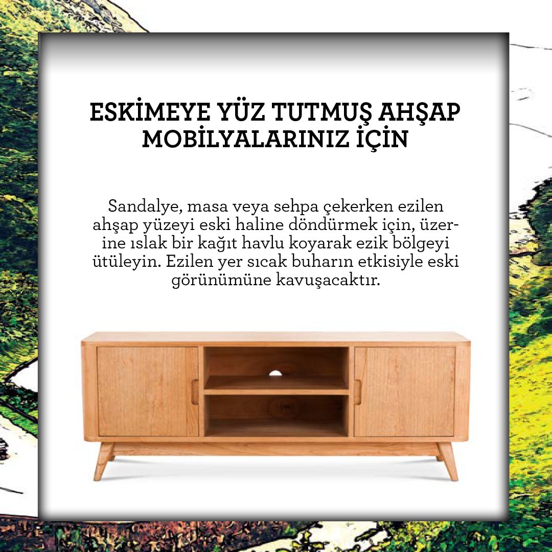 ptthayat's tweet photo. Püf Noktası:
Sandalye, masa veya sehpa çekerken ezilen ahşap yüzeyi eski haline döndürmek için ne yapabiliriz? Çok daha fazlası Ağustos sayımızda. https://t.co/sFxtnFZXEh