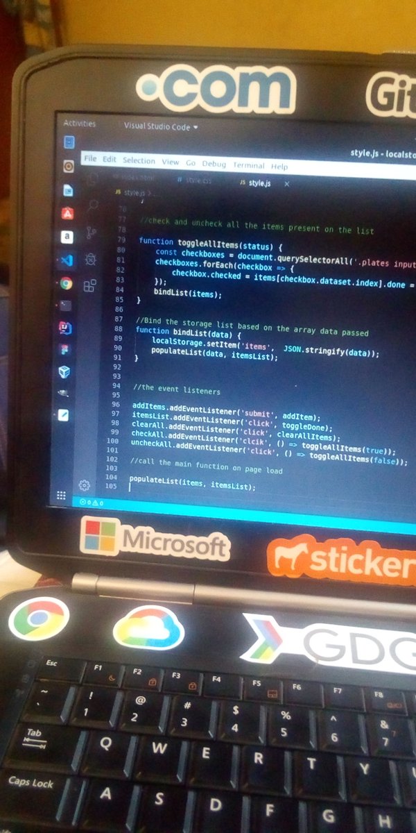 LeomOfThings's tweet photo. Day 22 of 25... Dealing with local storage
#25daysofCode
#25daysofDesign
#javascript30
@ingressiveBida https://t.co/K3TxuXmE3C