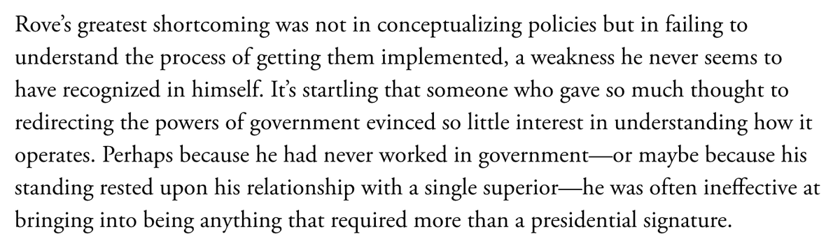 8/ Extract from the "Rove Presidency" article Really, you should read the whole thing. Mark Hanna was a possibility in the late 19th-century US because the state was so small at the time.Today the state is huge. You can trim it down all you want, it will remain so.