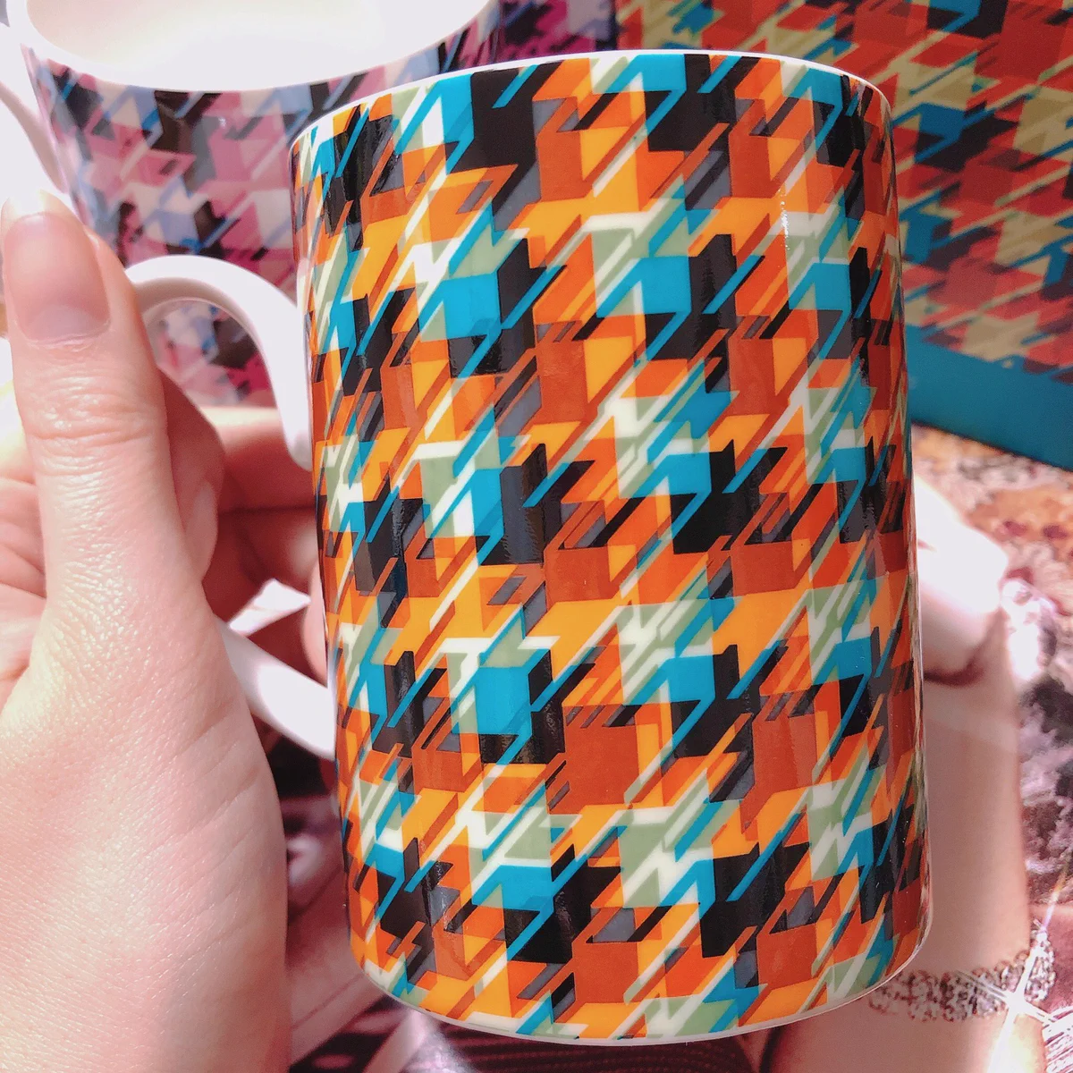 Francfrancに売っていた！めちゃくちゃぬるさらカラーの千鳥柄のマグカップ！