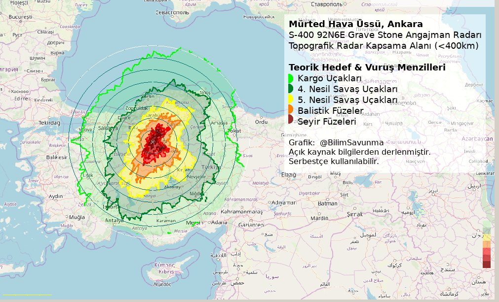 BilimSavunma's tweet photo. #Murted hava ussu #S400 92N6E #GraveStone angajman radari topografik tespit ve vurus alanlari. https://t.co/oV4xCBXSsg