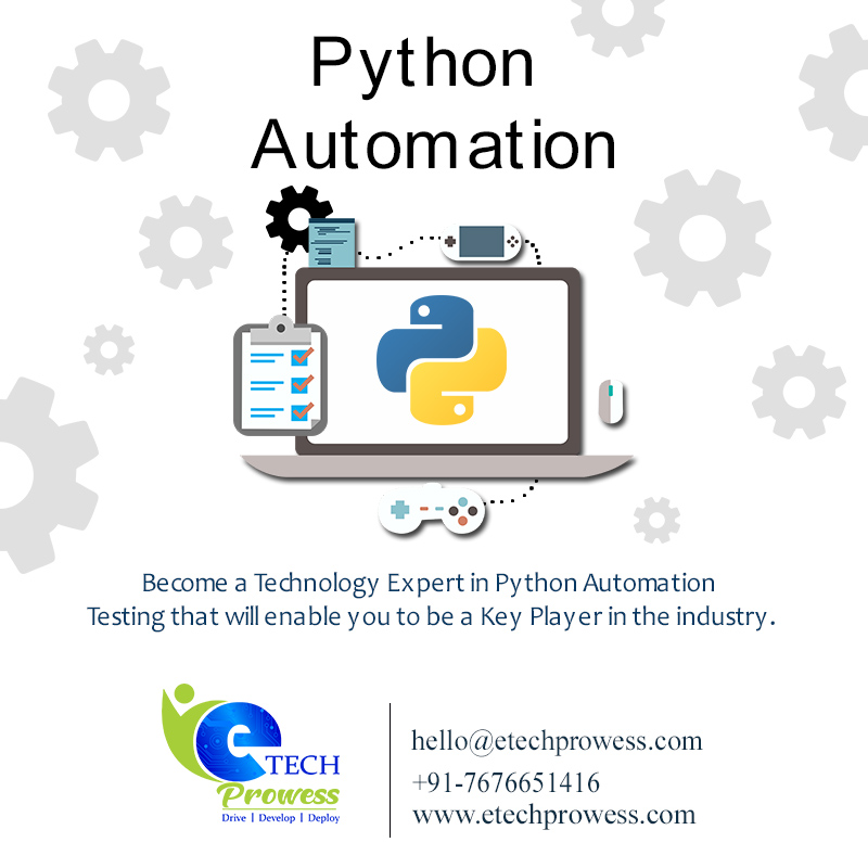 EtechProwess's tweet image. For More Details: etechprowess.com
or Call on: +91-7676651416
#PythonautomationtestingtraininginJPnagar
#PythonautomationtraininginJPnagar
#PythonautomationtestingtraininginBangalore
#PythonautomationtraininginJPnagarBangalore
#etechprowess
#etech