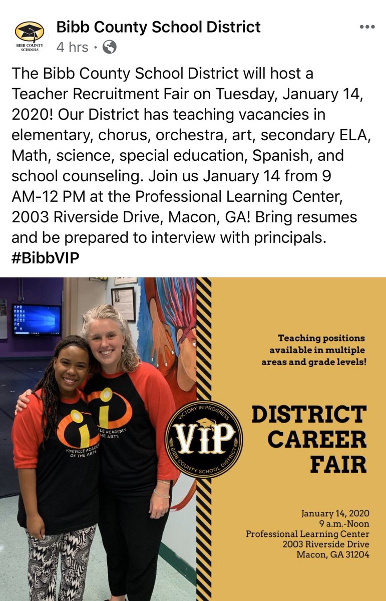 Meldfloyd's tweet photo. Join the BCSD VIP team! We want you! @BibbSchools @DrMHBullard https://t.co/5hEwqo7z3b