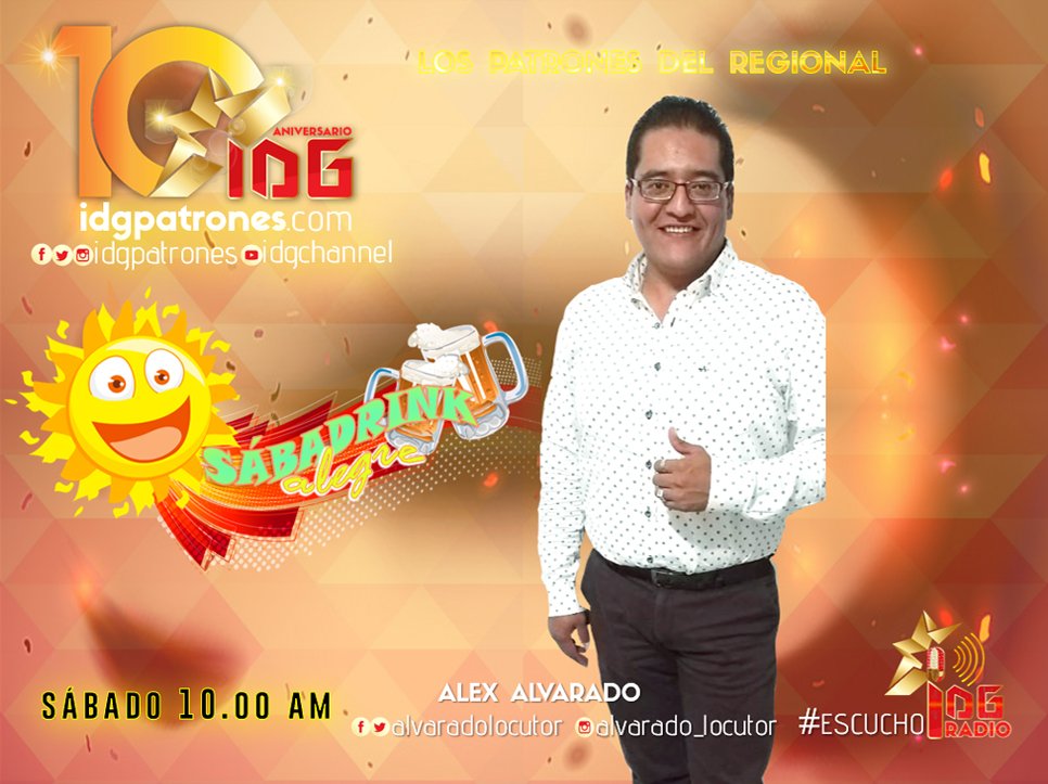 idgruperaofi's tweet photo. El sábado goza de toda nuestra programación con:
#SabadrinkAlegre
#LasLocurasdeLosLoquillos
Y los estrenos...
#Las10Mas y #ElPrecopeo!!
Ya sabes por https://t.co/5cGGC6o2pa / @tunein #IDGRadio https://t.co/4hWXblqD2Q