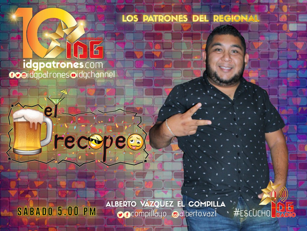 idgruperaofi's tweet photo. El sábado goza de toda nuestra programación con:
#SabadrinkAlegre
#LasLocurasdeLosLoquillos
Y los estrenos...
#Las10Mas y #ElPrecopeo!!
Ya sabes por https://t.co/5cGGC6o2pa / @tunein #IDGRadio https://t.co/4hWXblqD2Q