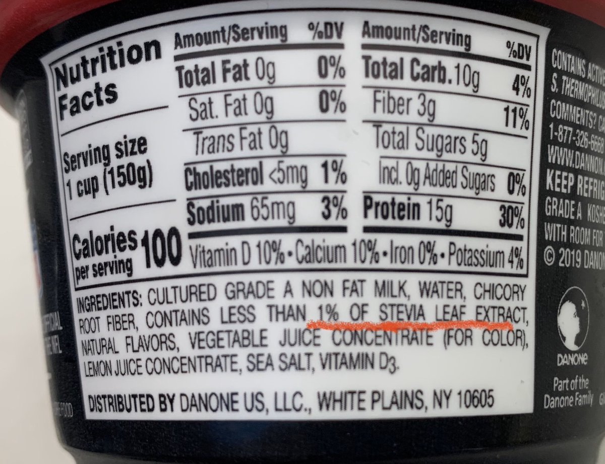 Zizquark's tweet photo. I wont be buying @oikos #danone anymore. Why must they lie about having #artificialsweeteners since it tastes like it and it’s listed. yuck https://t.co/E1lYiRaDvL