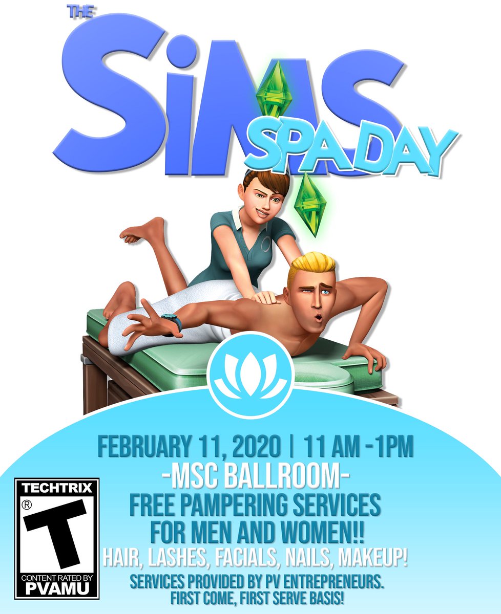 manitsmaya's tweet image. From the Wii 🕹️ to the PC 💻, we taking you to the land of The SIMS to bring you a Spa Day...For FREE!! 🤑 open to MEN and Women, but only for first come first serve 🥴. Vendors include @pvlashguru @thehoneypotpv @nailedbynat_ N more!! 💁🏽‍♀️💁🏾‍♂️ #TRIXWeek