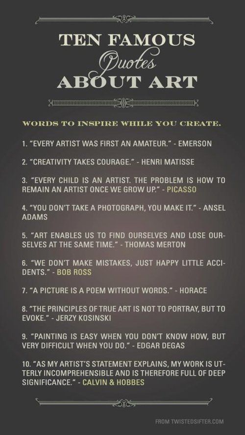 d6collab's tweet photo. #Quotes about #art to #inspire you while you #create... #ThursdayMotivation #ThursdayThoughts https://t.co/L7VPvgZXFB