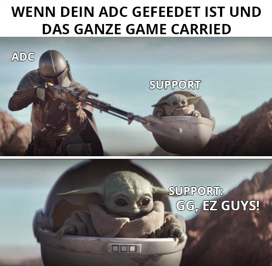 SummonersInnDE's tweet photo. Nichts macht einen Supporter glücklicher, als einen gefeedeten ADC im eigenen Team, oder nicht? 😆 #LeagueOfLegends #SINNMemes https://t.co/o90Z8F7yCs