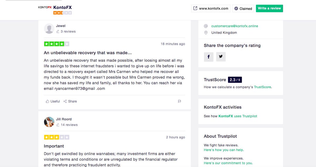 FraudForex's tweet photo. @Trustpilot did you know that the websites from UproFX KontoFX and olympiamarkets are not longer active but now being used to advertise spam ! https://t.co/iDRTz4WOxS