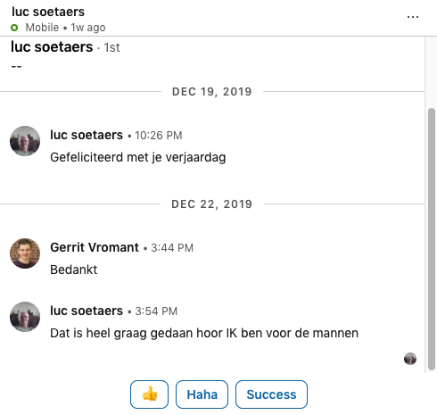 Vromant's tweet photo. LinkedIn these days...

Aangezien LinkedIn zo sympathiek is om mij meteen 3 antwoorden voor te stellen... Jullie mogen kiezen. https://t.co/fLpQt0gLJS