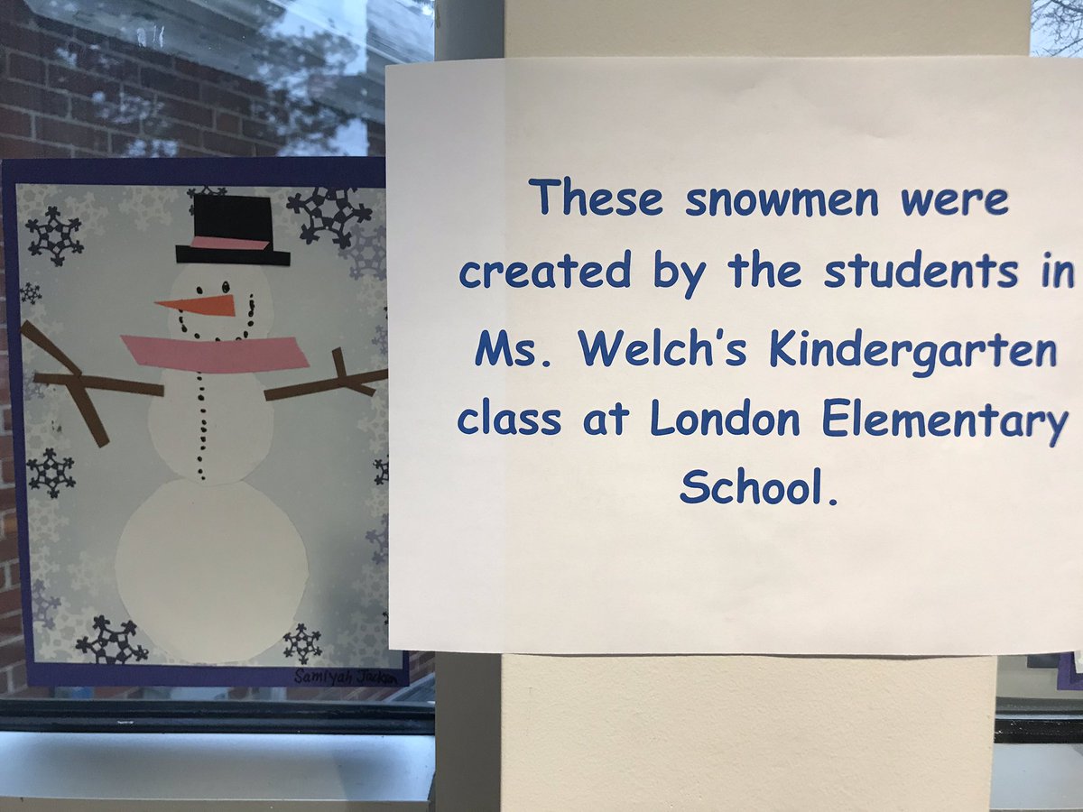 LondonPublicLibrary (@londonpublib) on Twitter photo Come see the new artwork on display in the Children’s Ramp. The snowmen created by Ms. Welch’s <a href="/londonelem/">London OH Elementary</a> kindergarten class will be on display through the month of January. Come see the new artwork on display in the Children’s Ramp. The snowmen created by Ms. Welch’s <a href="/londonelem/">London OH Elementary</a> kindergarten class will be on display through the month of January.