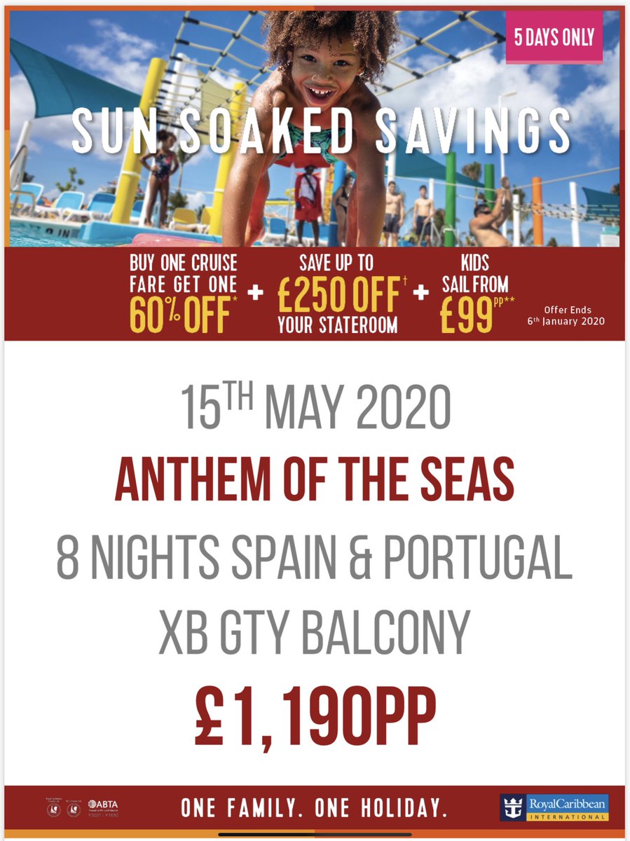 NickiQuintana's tweet photo. Check out this great balcony offer on Anthem of the Seas #onefamilyoneholiday https://t.co/UYsQ4b7FUE