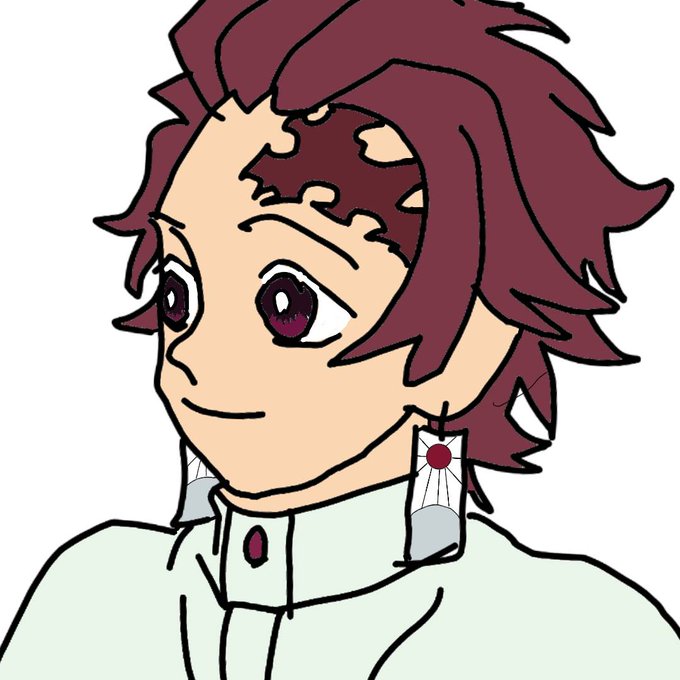 夜ランチさんがTwitterに投稿した竈門炭治郎(鬼滅の刃)のイラスト。