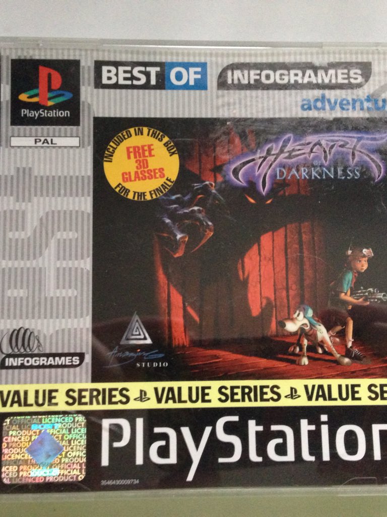 Skygrinder2's tweet photo. Haven't done one of these in a while but I picked up a copy of Heart Of Darkness recently. Still has its 3D glasses and the Manual is intact!
#MyGameCollection #HeartOfDarkness https://t.co/D8FJikQd4r
