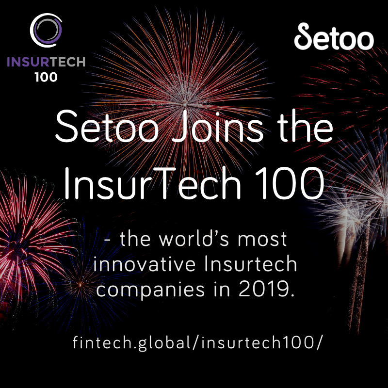 SetooGroup's tweet image. Setoo was recently included in the 2019 @Fintech_Global #Insurtech100 list, making us one of the World's most innovative #Insurtech companies! ow.ly/Pzfe50xrk1z