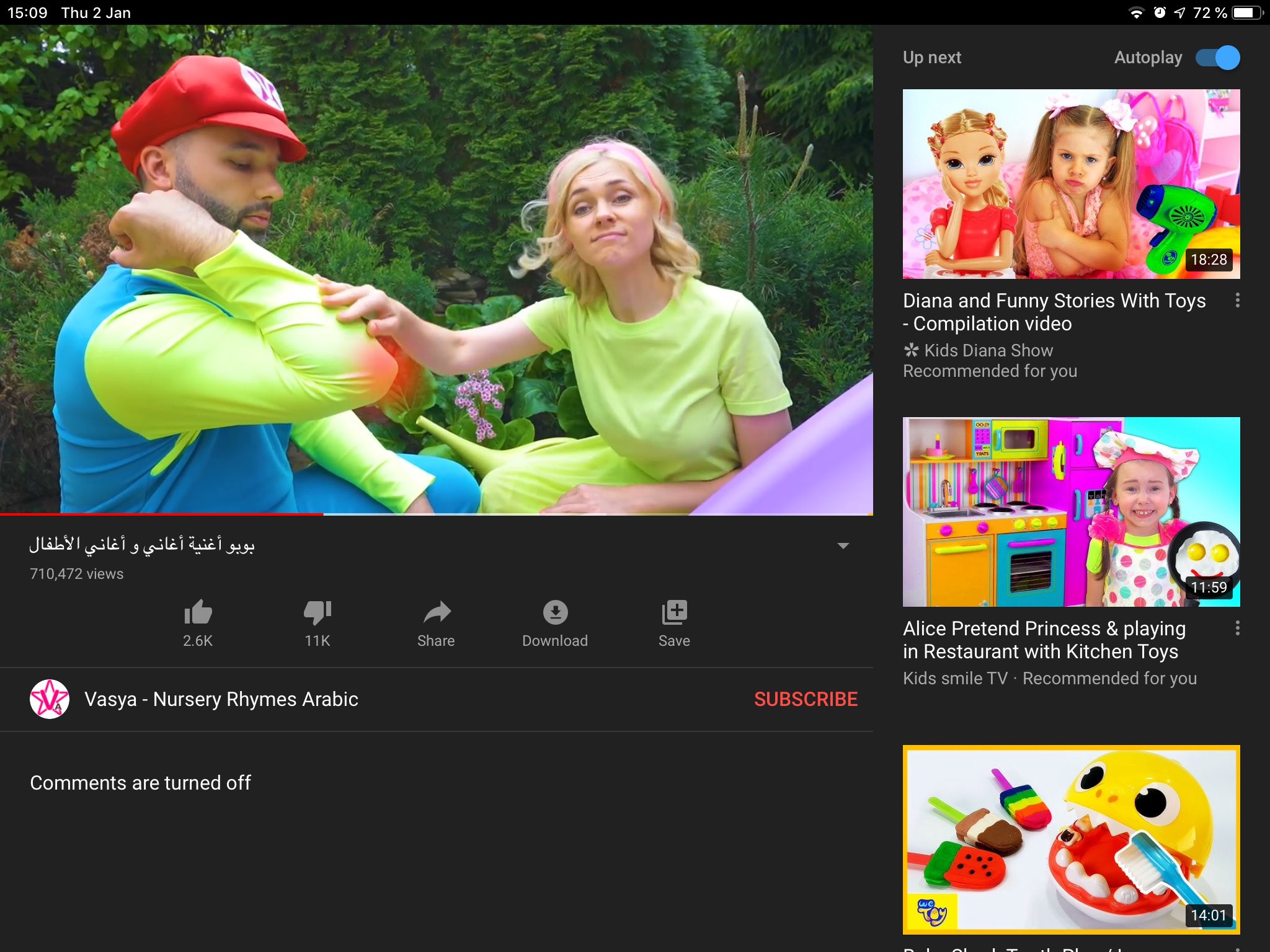 alice pretend princess & playing in restaurant with kitchen toys