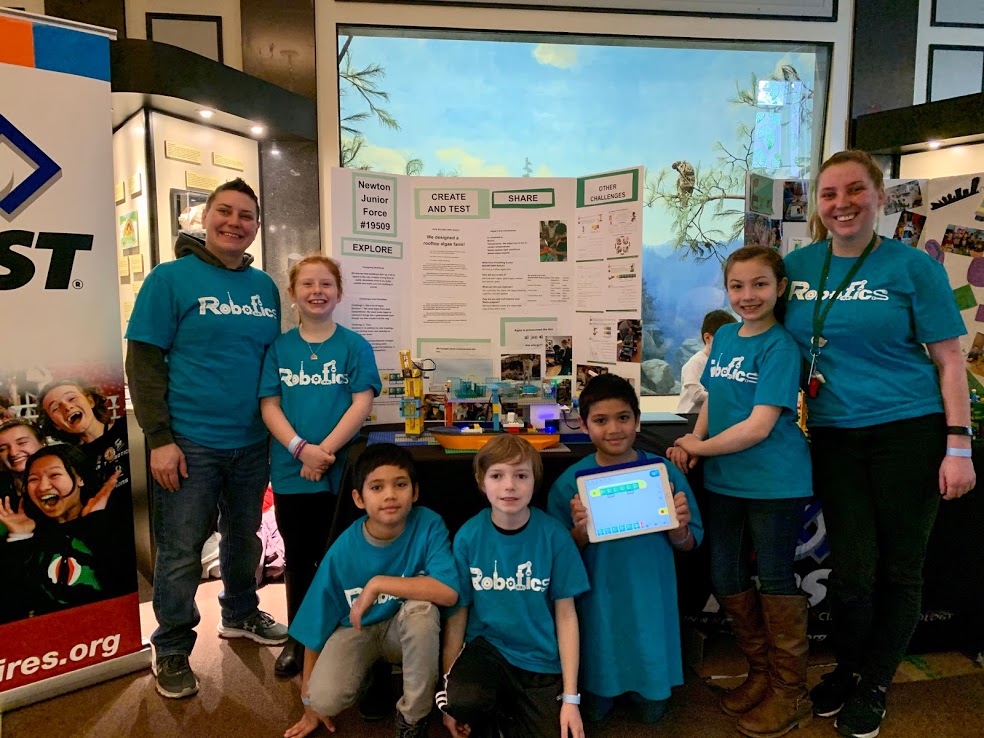 RachelEvolving's tweet photo. The Newton Force Jr. Robotics team presented their Lego model and research on rooftop algae farms at the Springfield Museums over break! They did a fantastic job and met Lego Batman! Thanks FLL Jr. for making this possible! @Super_GPS @NewtonSchool2 @NewtonSchoolPTO @FIRSTweets https://t.co/O4R5aV1L7q