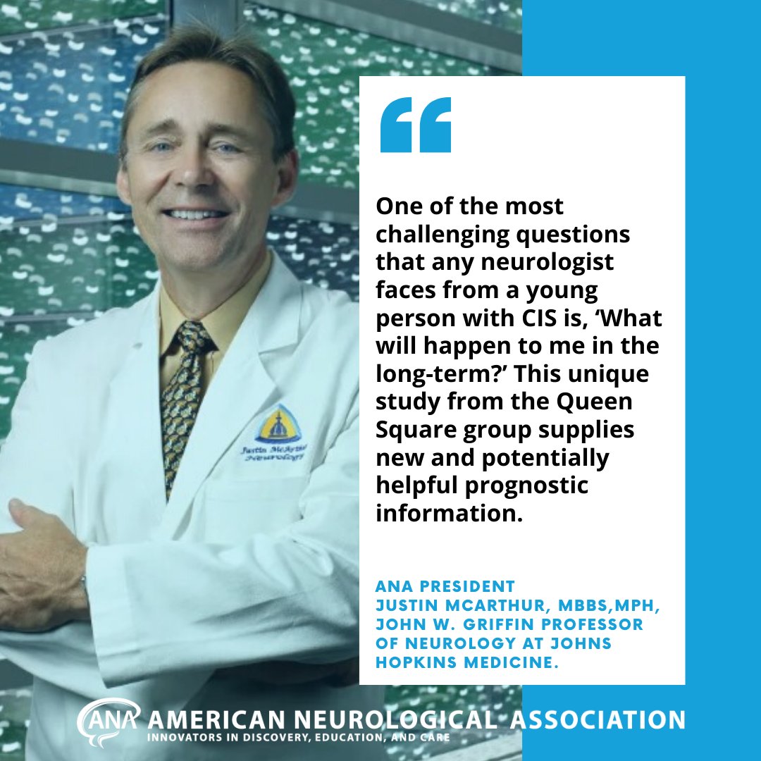 ANAneurology's tweet photo. #ANAJournalHighlight: A recent study in Annals of #Neuorlogy looking at outcomes 30 years after #clinicallyisolatedsyndrome identifies prognostic features that may predict the disease’s long-term trajectory. https://t.co/mv5fAYpCRQ https://t.co/CaxJlbvgz9