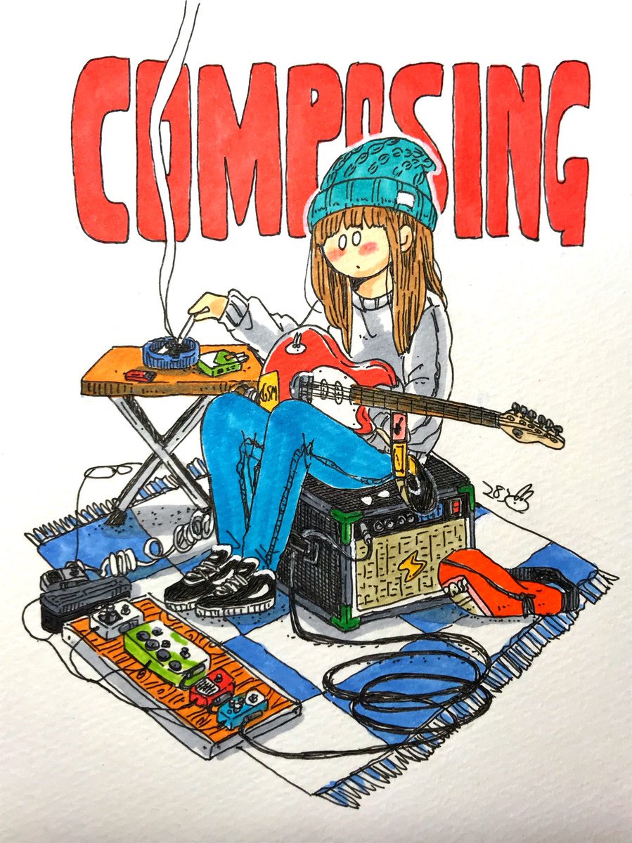 あまり今流行っている感じの絵は描けませんがなかなかいい絵描いてると思います 楽器と駄菓子と風景を描くのが好き! #新年早々の創作クラスタフォロー祭り
