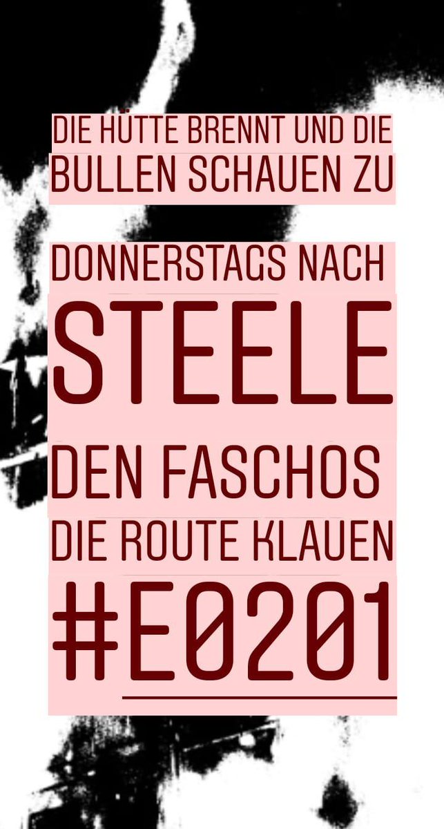 AFAEssenWest's tweet photo. #e0102 #makesteeleantifa #keinspaziergang #essen #steele https://t.co/akERlttQ1D