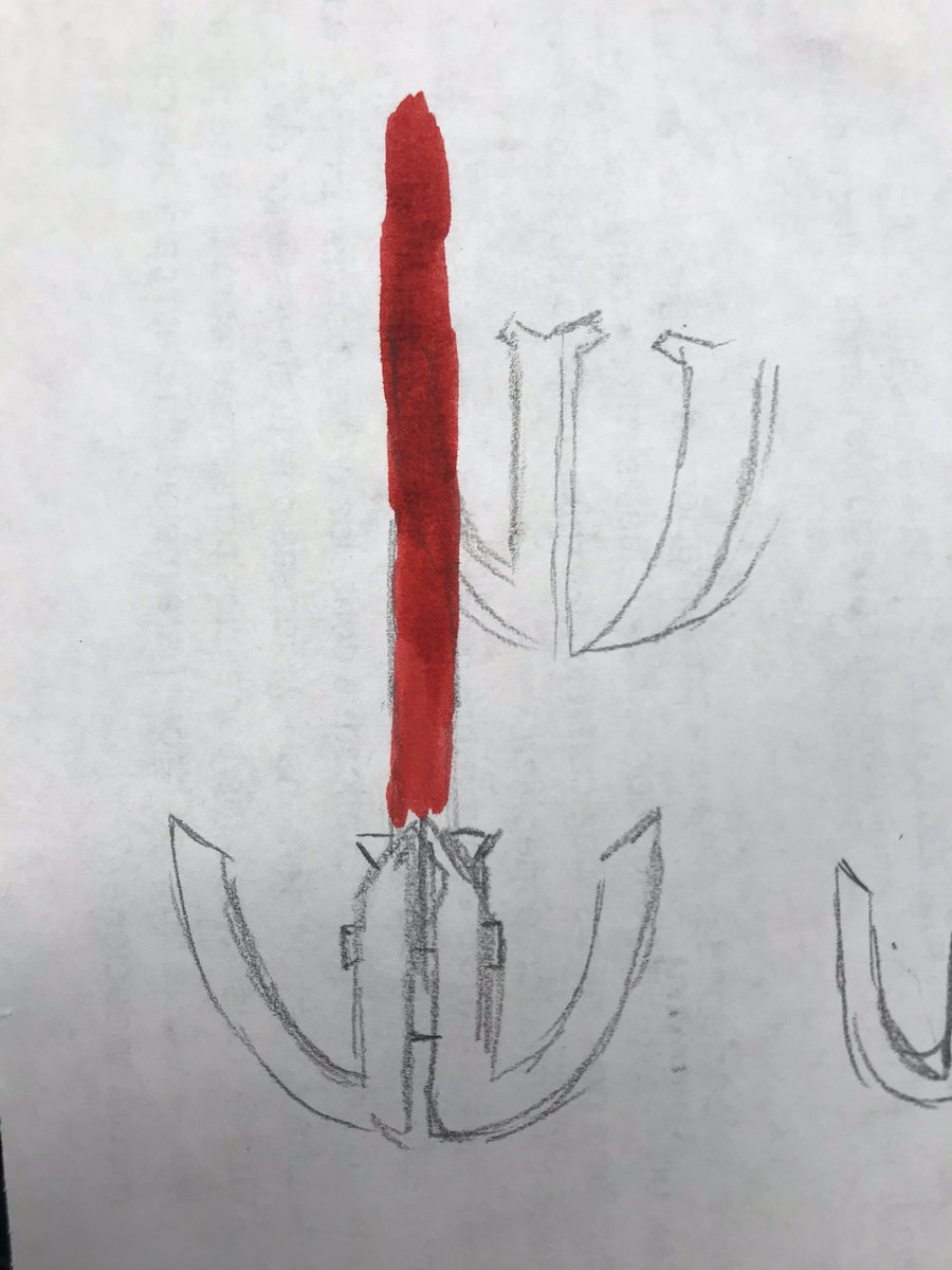 terrorofren's tweet image. / redesigned asu’s lightsaber bc my brain said no ma’am we don’t know what it was 

he’s a melodramatic bitch so of course his lightsaber splits into 2. they’re both full size i’m just fuckin lazy