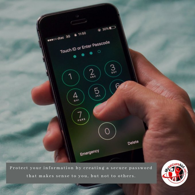 Remember your locked screen is your first line of defense. For more information about device safety visit us here  ow.ly/lxF030nCfK1 #devicesafety #parenting #safekids #internettips #school #kids #teachers #teens  #TechTalkThursday