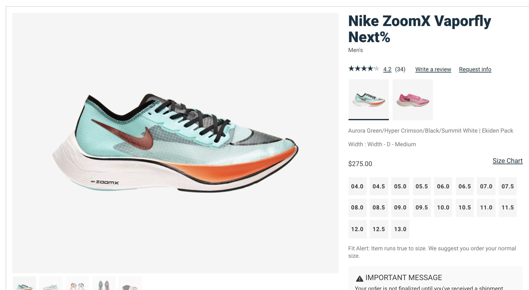 nike zoomx vaporfly next eastbay