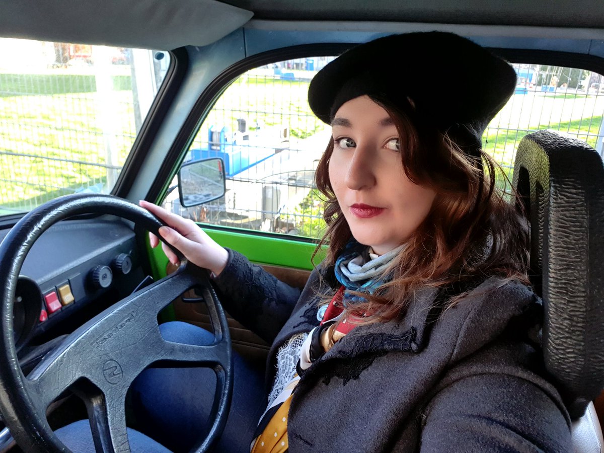 GirvanMichaela's tweet photo. About to drive around Berlin in an old Diviet Trabi 🤣🇩🇪
How can this go wrong? 👀🙈

@_RoseCroix_ 

#Berlin #Trebi #Soviet #Old #live #Laugh #Love https://t.co/BlbDmCD42Y