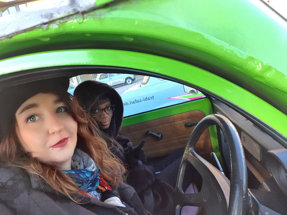 GirvanMichaela's tweet photo. About to drive around Berlin in an old Diviet Trabi 🤣🇩🇪
How can this go wrong? 👀🙈

@_RoseCroix_ 

#Berlin #Trebi #Soviet #Old #live #Laugh #Love https://t.co/BlbDmCD42Y