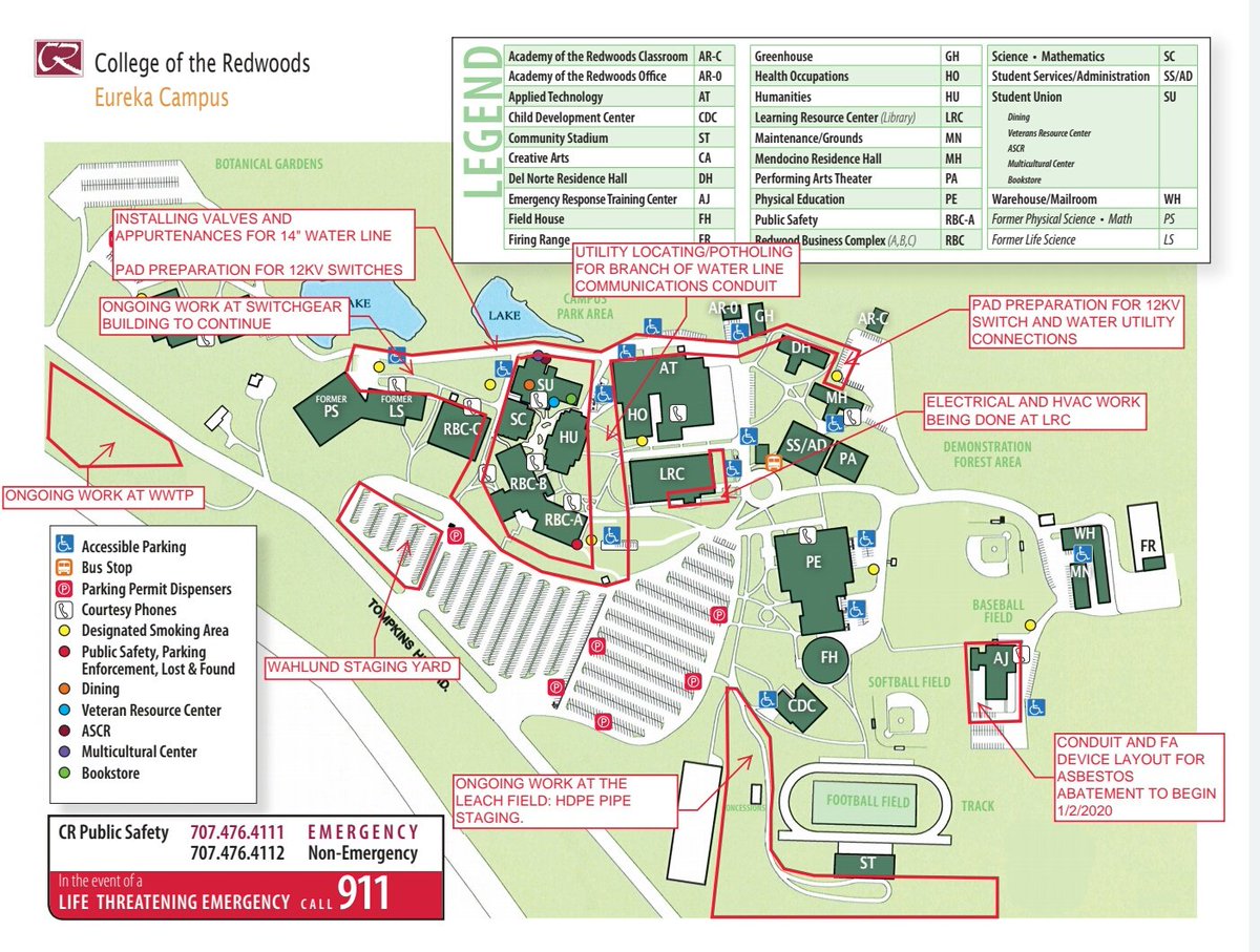 College Of The Redwoods Campus Map - Delaware County Ohio Map