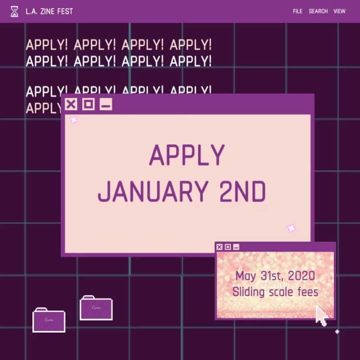 Applications are open now for L.A. Zine Fest 2020. Apply here before January 17: airtable.com/shrizJ8dgB4loP…