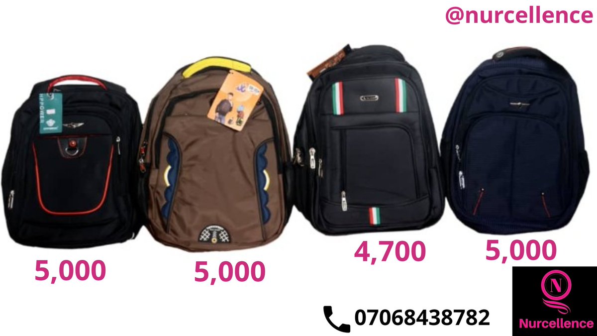 nurcellence's tweet photo. You already know how we roll.We're your preferred bag vendor! 

All our bags are available for immediate purchase here in #Lugbe #Abuja.

Check our previous tweets to see more of our bags.

#nurcellence #AbujaTwitterCommunity https://t.co/G0K0fo5OXu