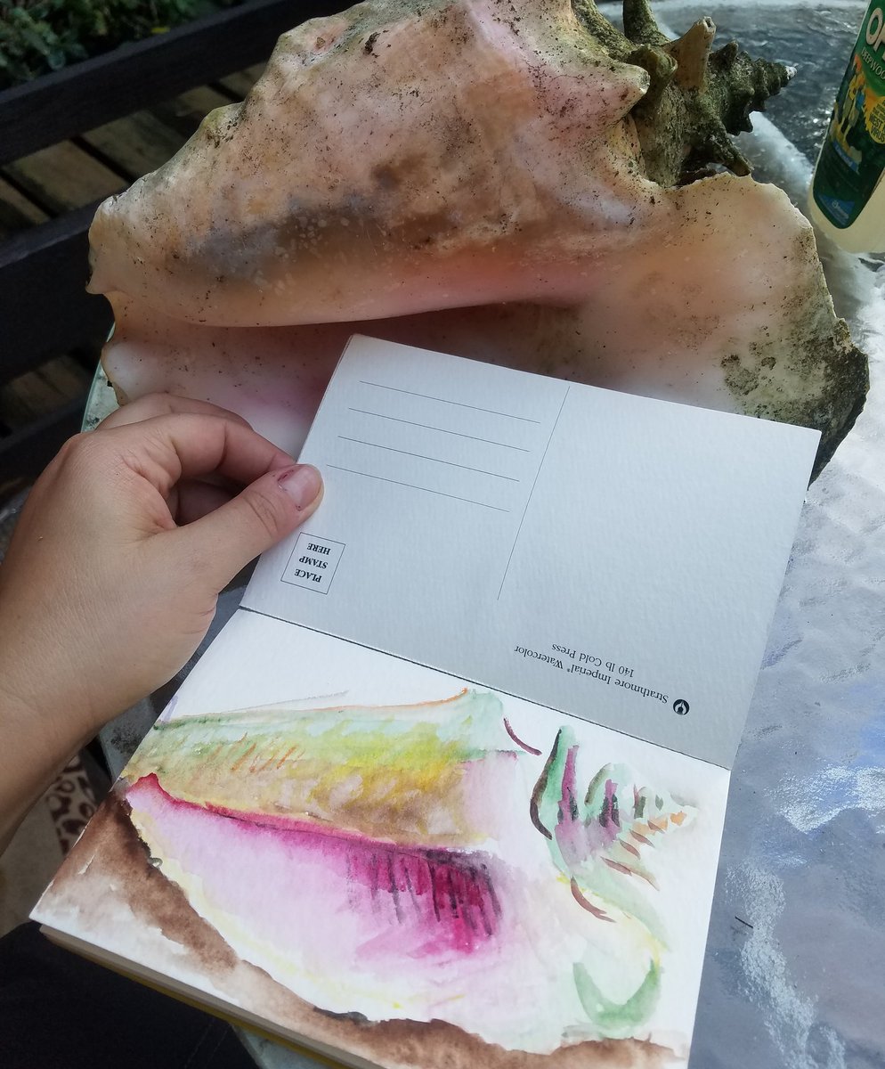 DistilledArt's tweet photo. Day 2 watercolor postcard https://t.co/ZjCTJMEi5y