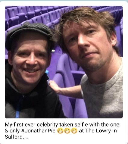 benwimbushSCORD's tweet photo. @JonathanPieNews A hi lights of 2019 was seeing my mind the #SaviourOfSatire @JonathanPieNews lose his shit live @The_Lowry over #FakeNews which was epic It's brilliant to see @DirtyLittleTom get the props he deserves Catch #TheFakeNewsTour in 2020 #20isplentyIn2020 #relaxationchoice #livecomedy https://t.co/90uyDLvp6Y