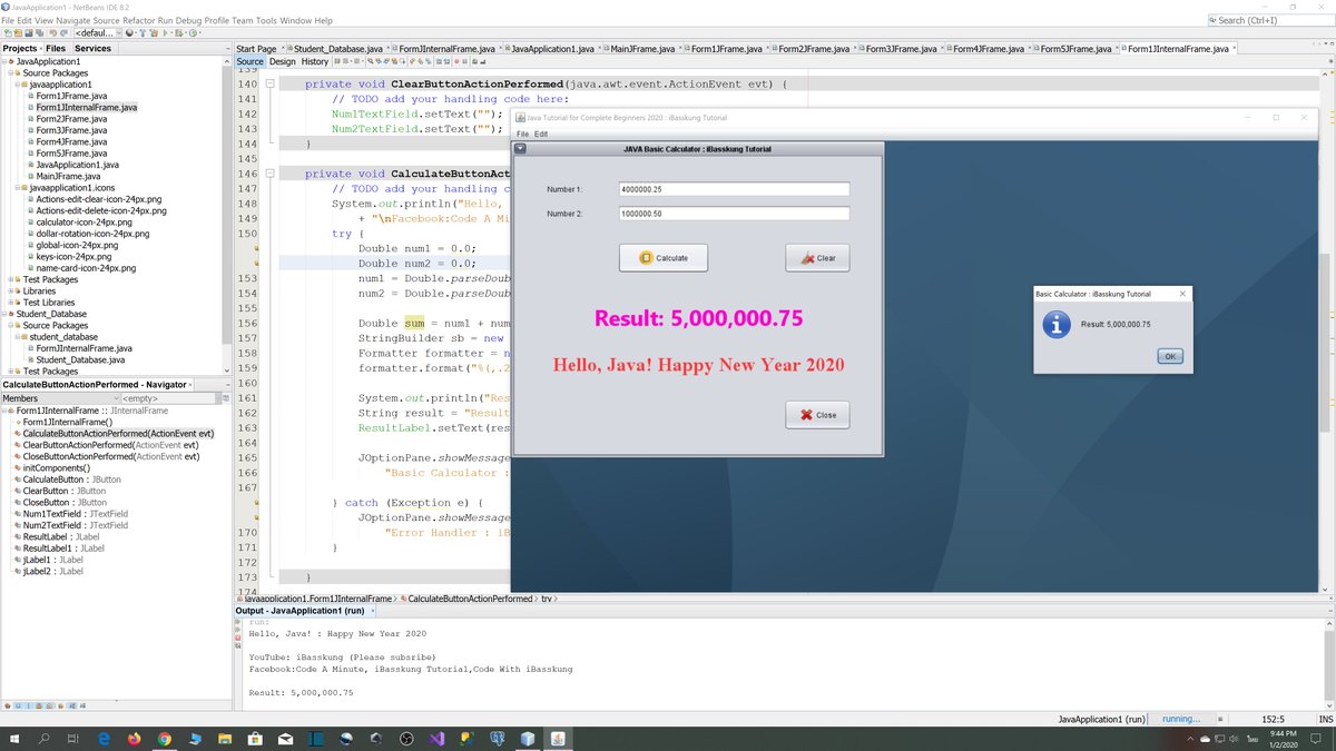IBasskung's tweet photo. π¨βπ» Hello, Java! : Happy New Year 2020 π
βΆοΈ Subscribe: https://t.co/MGHwm2fTar
#HappyNewYear #HNY2020 #Java #GUI #NetBeans #CodeAMinute #iBasskungTutorial #CodeWithiBasskung #YouTube https://t.co/tMJvPq7vL6