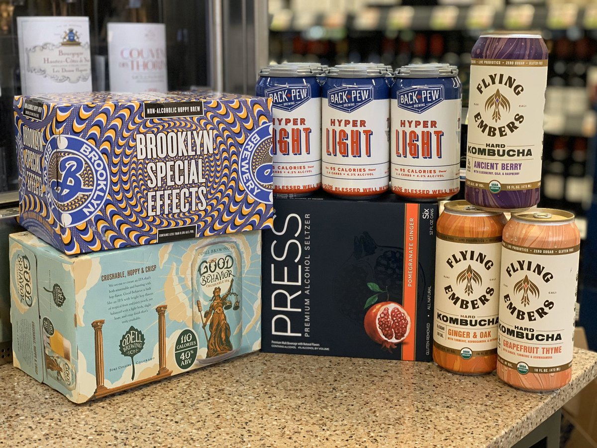 HEBMontroseMkt's tweet photo. Whether it’s #DryJanuary, #keto, or just being more #mindful of your habits, we have a #resolutionsolution for you!
📸:
@BackPewBrew Hyperlight
@PressSeltzer Hard Seltzer
@FlyingEmbers Hard Kombucha
@OdellBrewing Good Behavior
@BrooklynBrewery SFX Non-alcoholic lager https://t.co/Gavs2XHhX6