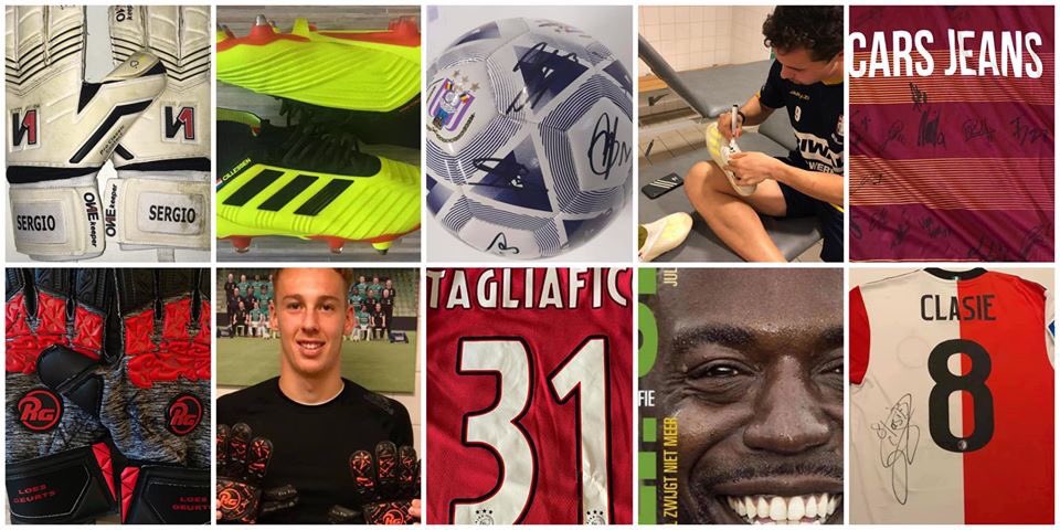 FMIH17's tweet photo. Tot 23.59 kun je nog bieden op de geweldige items van Keeperschool van der Kaay: https://t.co/P0l3x2khbK

Diverse gesigneerde shirts, (hand)schoenen, ballen van oa #ake #clasie #taument #sparta #adodenhaag #tagliafico #padt #cilessen #feyenoord #anderlecht #excelsior #volendam https://t.co/06cLvNF5MV