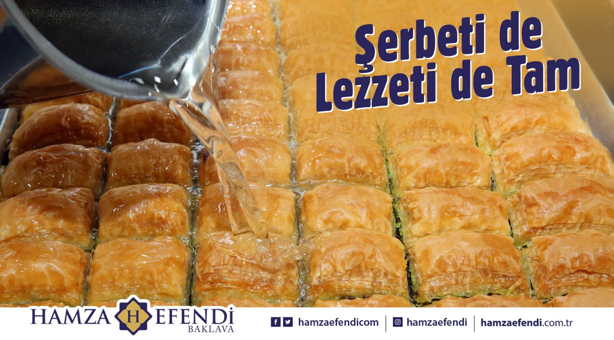 Şerbeti de lezzeti de tam... #HamzaEfendi #Baklava "Tam Tadında..."
🌐 hamzaefendi.com.tr
☎ 0850 304 4444