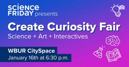 SciArtInitiativ's tweet photo. We are thrilled to be included in @scifri's Create Curiosity Fair in Boston! Join us on 1/16 to explore the intersection of art and science through live demos and interactive art projects. All ages welcome! https://t.co/Rreci5g0zh https://t.co/rsEgunwKds