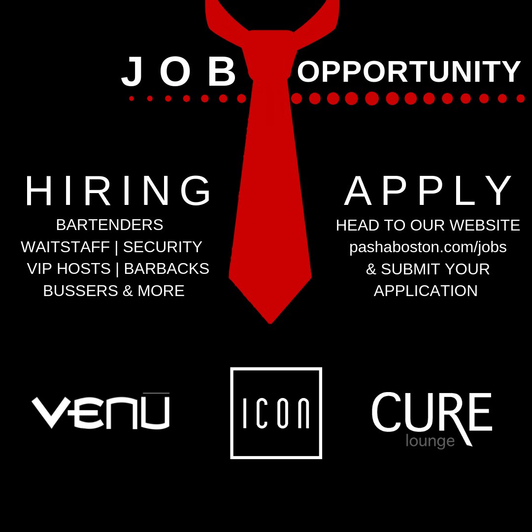 Join Our Team! Apply at pashaboston.com/jobs today!
✖️
#Pasha #PashaBoston #VIP #Nightlife #BottleService #Dance #Party #HipHop #Trap #Latin #EDM #Music #Weekend #BosFeed #IGBoston #January #Hiring #Boston