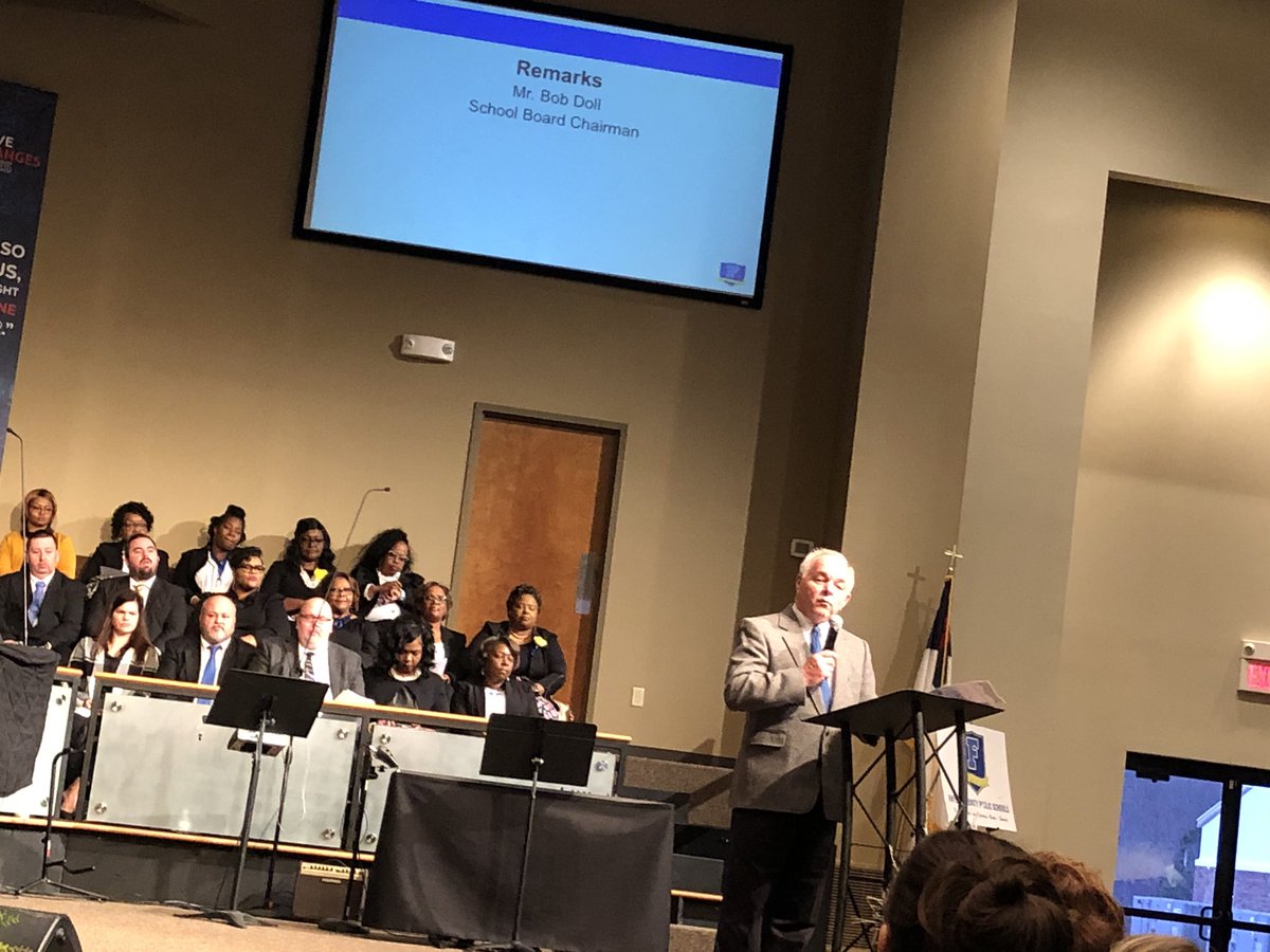fayettewarehigh's tweet photo. Mr. Bob Doll letting us know all of the wonderful things the Board is planning! Great things are coming! @suptking #SOSP2 https://t.co/vaFdfWSeh1