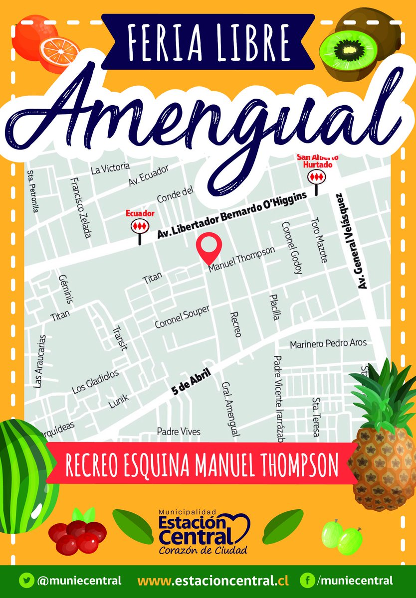 muniecentral's tweet photo. ATENCIÓN 🍎🥕🌶🌽

Les recordamos que hoy la Feria Libre Amengual atiende en horario vespertino, de 17 a 21 hrs.

Nuevo horario ➡️ Nueva Oportunidad. https://t.co/7mqePkLJKC